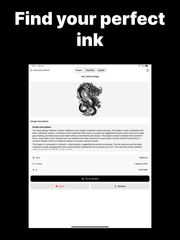 Tattoo Generator - AI Maker iPad screenshot