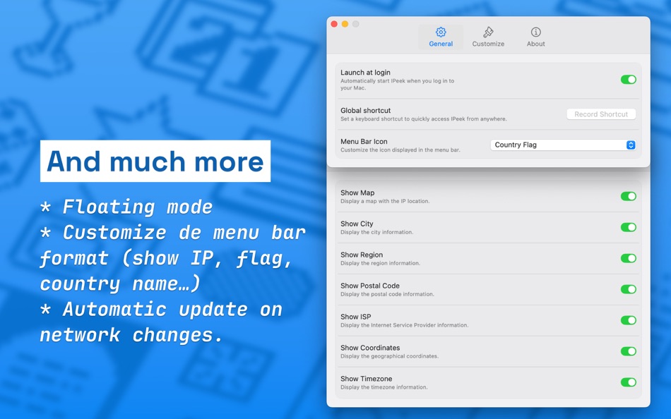 #5. IPeek - Locate any IP (macOS) 由: Jose Antonio Neto Suarez