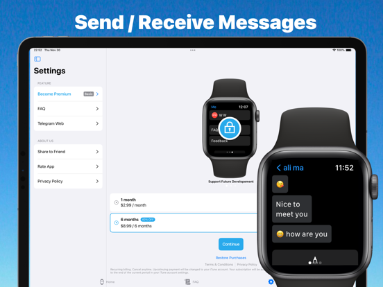 TG Watch - for Telegram iPad screenshot 3 - Social Networking app