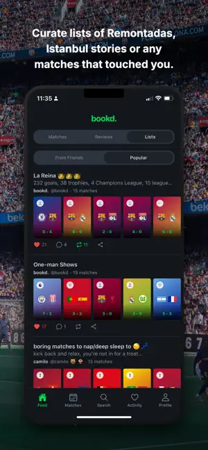 Bookd: The Social Football App screenshot 3