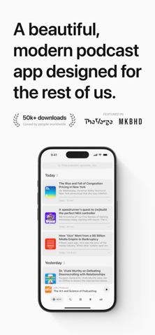 Neuecast: Podcast App iPhone screenshot 1