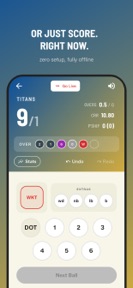 GULLY CRIX Cricket Scorer App screenshot