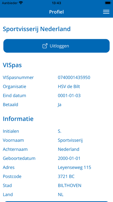 VISplanner iPhone app afbeelding 5