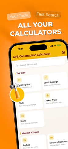 AVS Construction Calculator iPhone screenshot