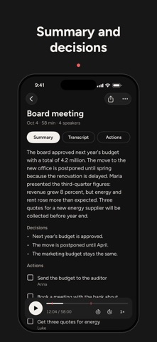 Referat: AI Meeting Notes Screenshot 3 of 6