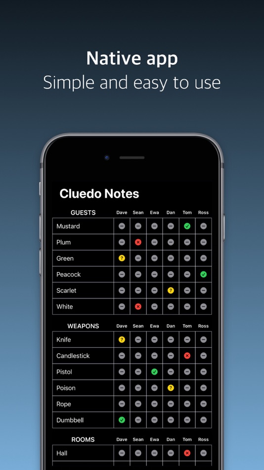 Cluedo Notes - 1.5.1 - (iOS)