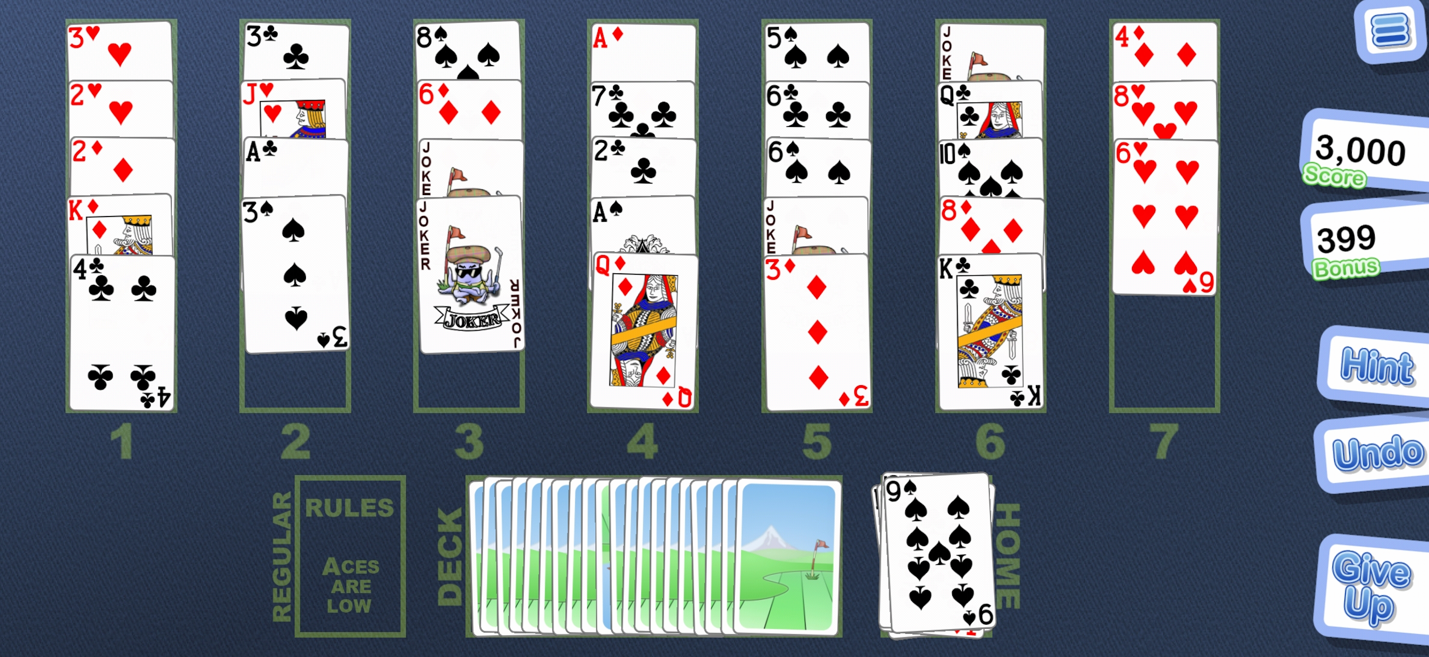 Crystal Golf Solitaire screenshot 3