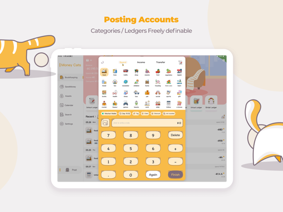 Money Cats - Bookkeeping Cost iPad screenshot 6 - Finance app