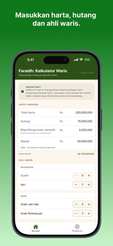 Faraidh: Kalkulator Waris screenshot