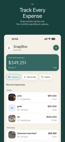 SnapBox: Capture every expense Screenshot 1 of 7