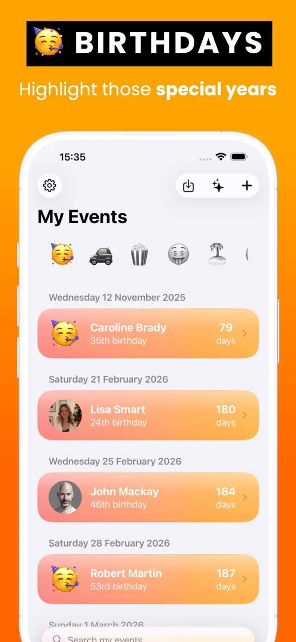 Screenshot #2 pour Looking FWD: Event Countdown