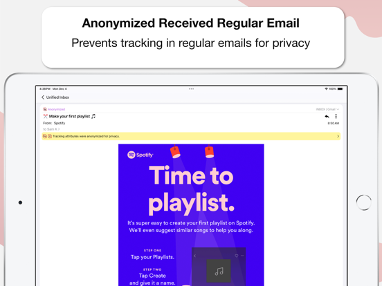 Fused Encrypted Email and Chat iPad screenshot 7 - Productivity app