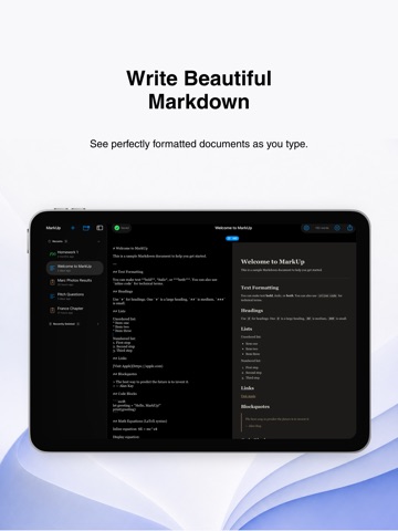 MarkUp — Text & Math Editor iPad screenshot