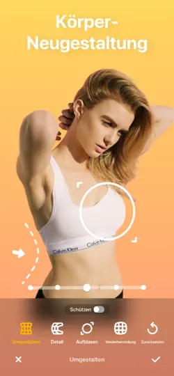 Screenshot von Peachy - Body Editor auf dem iPhone 2