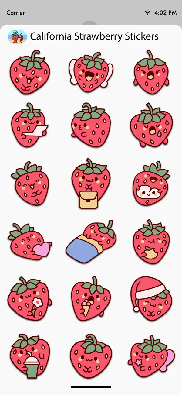 Screenshot #2 pour California Strawberry Stickers