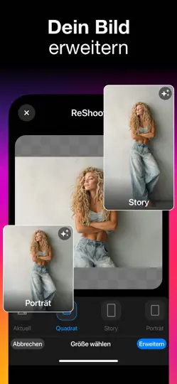 Screenshot von ReShoot: KI-Fotos & Edits auf dem iPhone 4