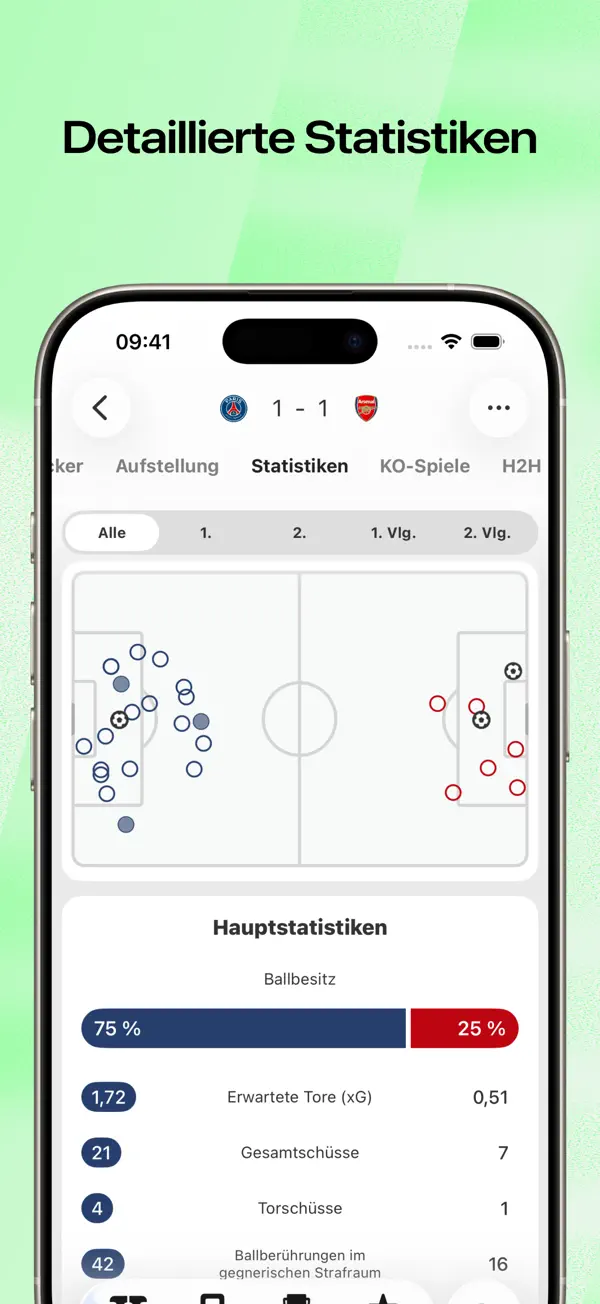FotMob - Fußball Ergebnisse iPhone App Screenshot 6 – Sport