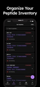 Peptide Tracker & Calculator screenshot