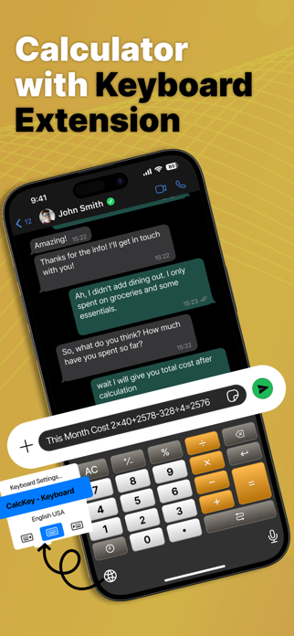 CalcKey: Calculator Keyboard Screenshot 3 of 4