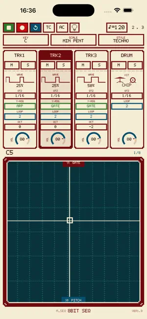 M_SEQ - 8bit Sequencer screenshot 1