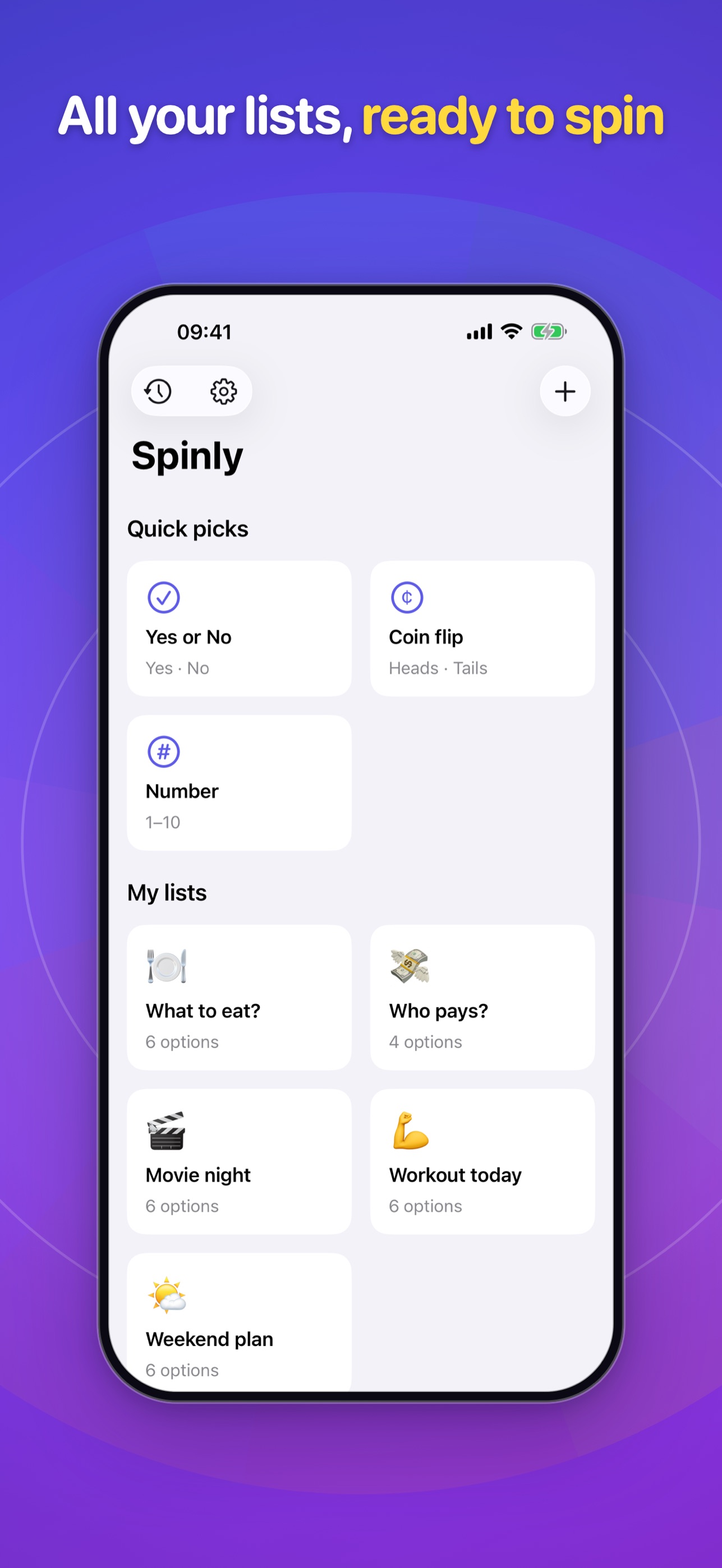 Screenshot 1 of Spinly – Decision Wheel