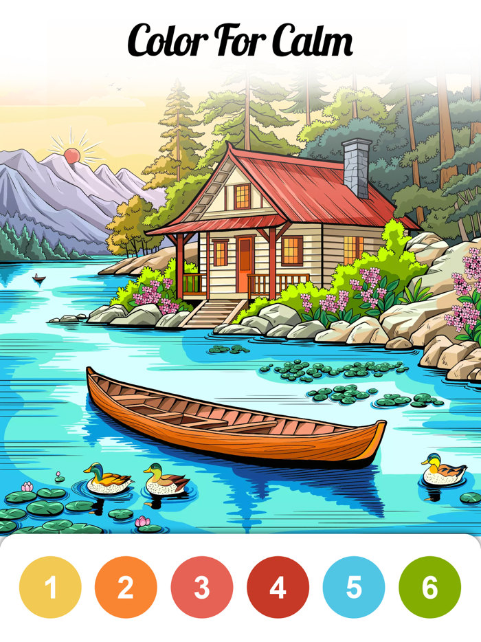 Calm Color-Color By Number