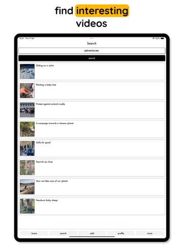 VideoHighlights - what matters iPad screenshot