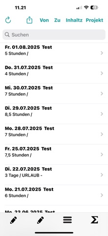 Zeiterfassung - Einfach — Screenshot 2