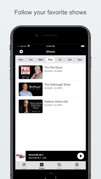 News Talk 98.7 WOKI Screenshot