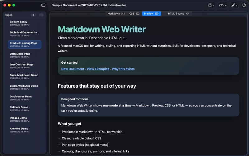 Markdown Web Writer screenshot 3