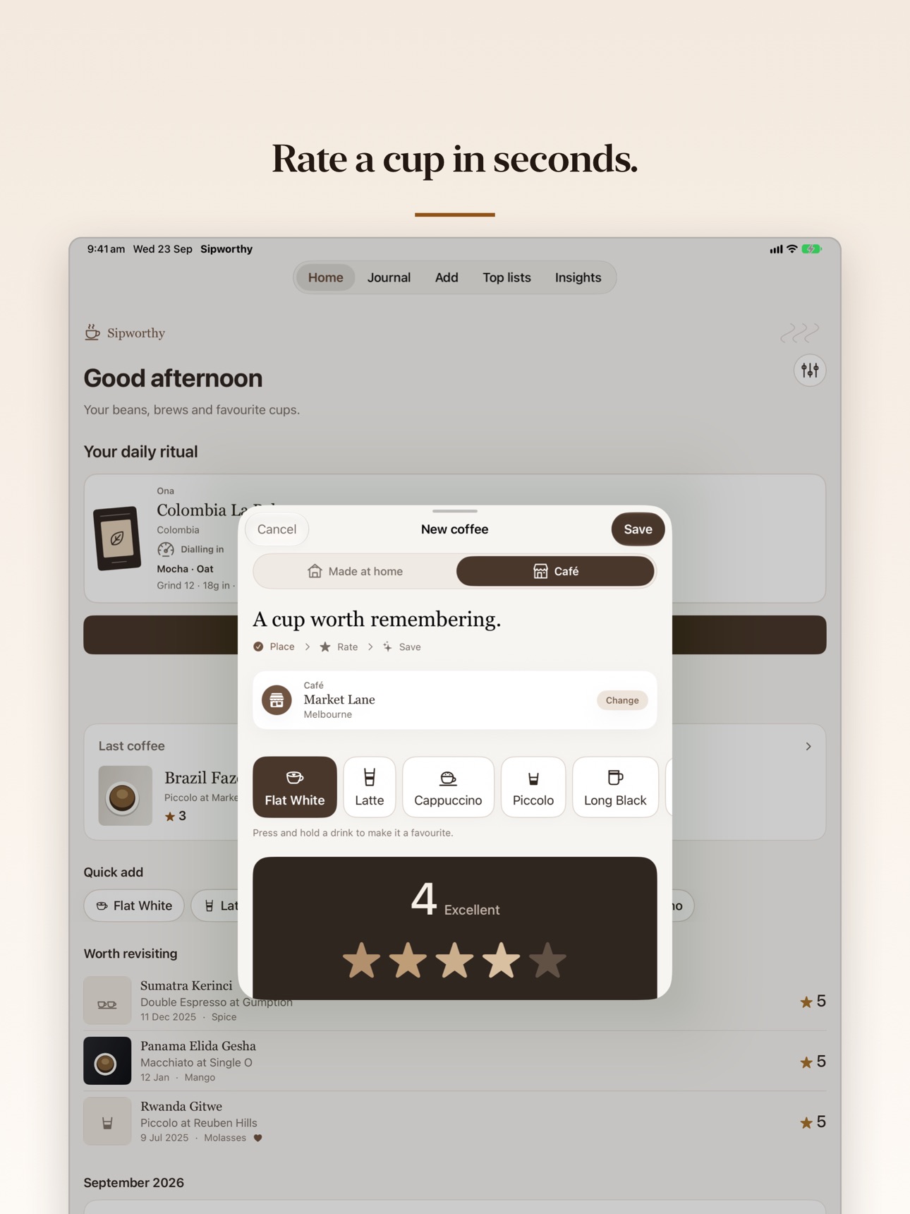 Screenshot 12 of Sipworthy: Coffee Journal