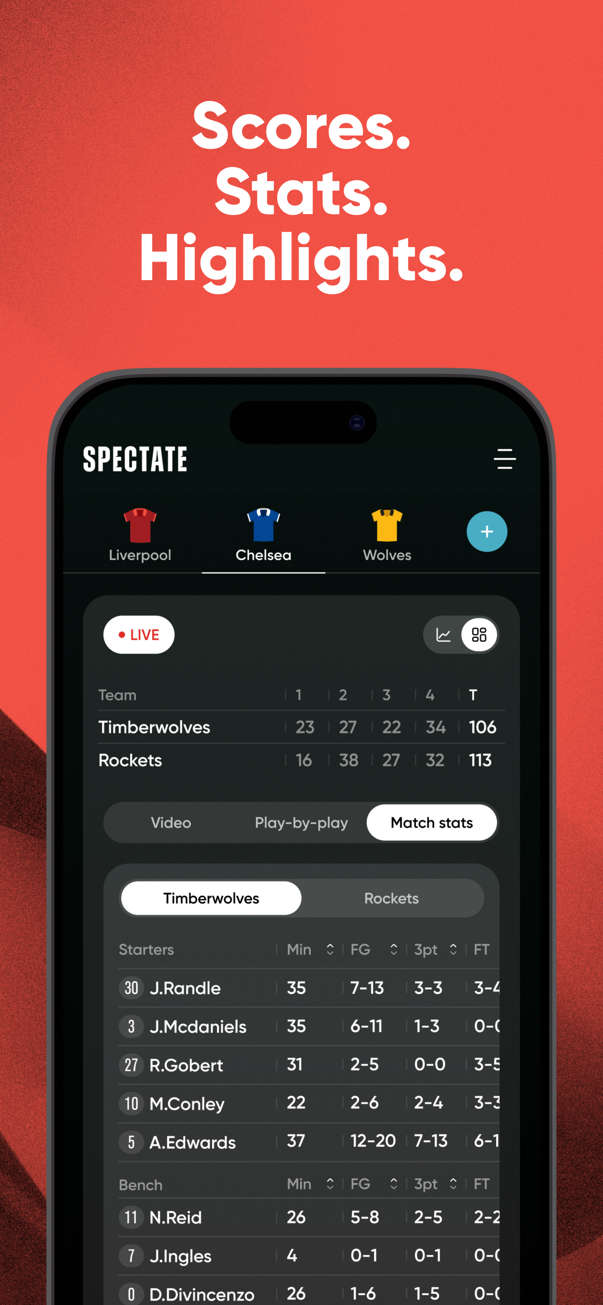 Spectate: NBA Scores & News screenshot 5
