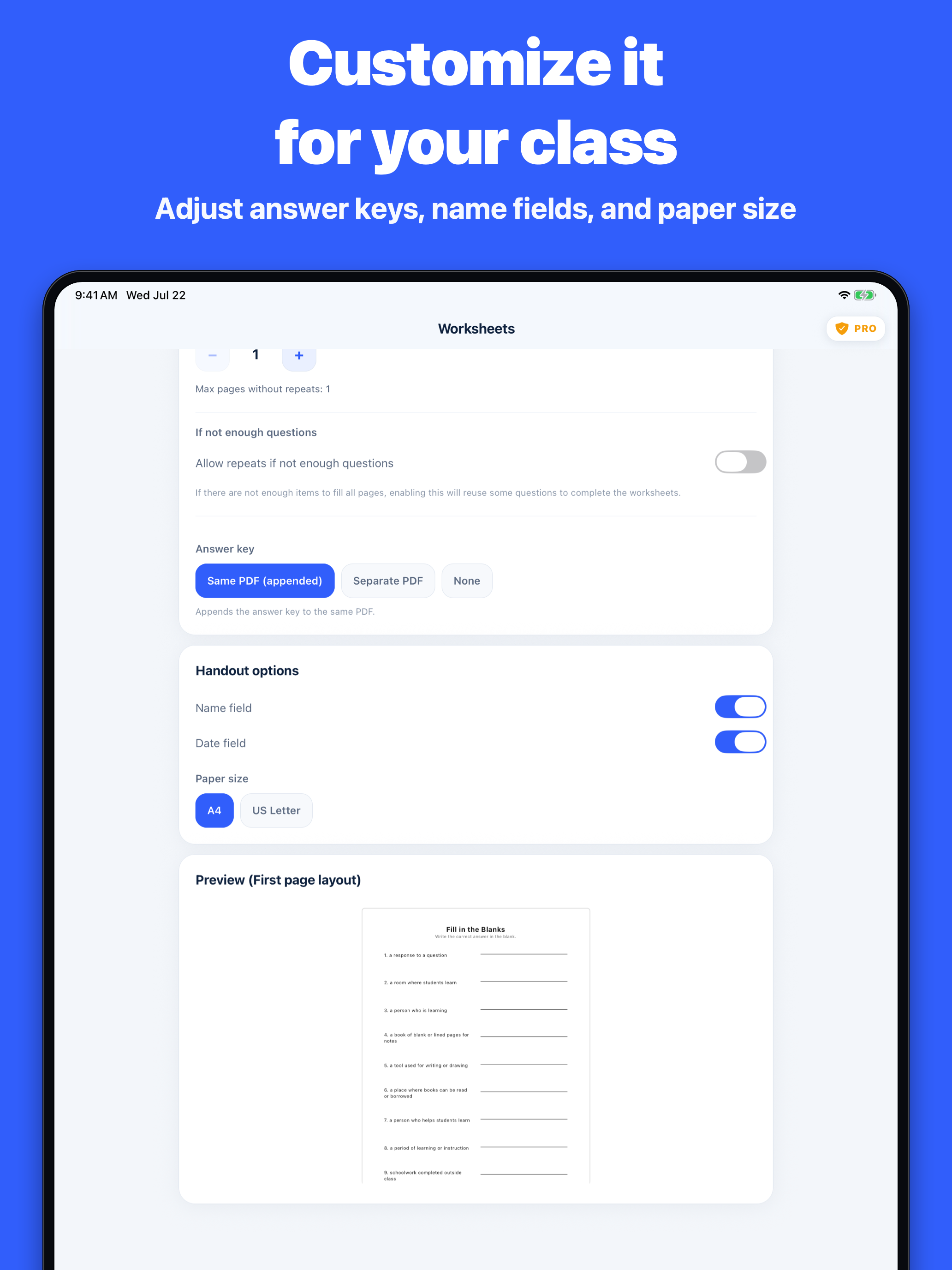 Worksheet Generator screenshot 13
