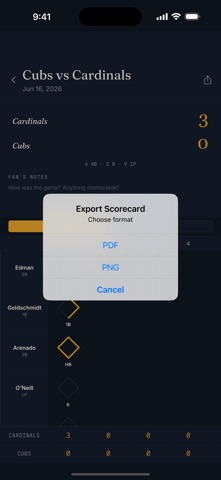 Baseball Scorecard Pro Screenshot 6 of 7
