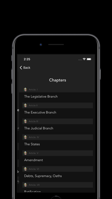 Constitution of United States. Screenshot