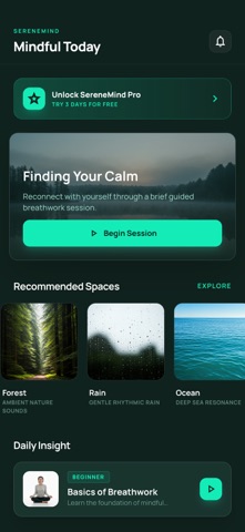 冥想空间：助眠,白噪音,睡眠监测,冥想,正念,HRV,压力 screenshot