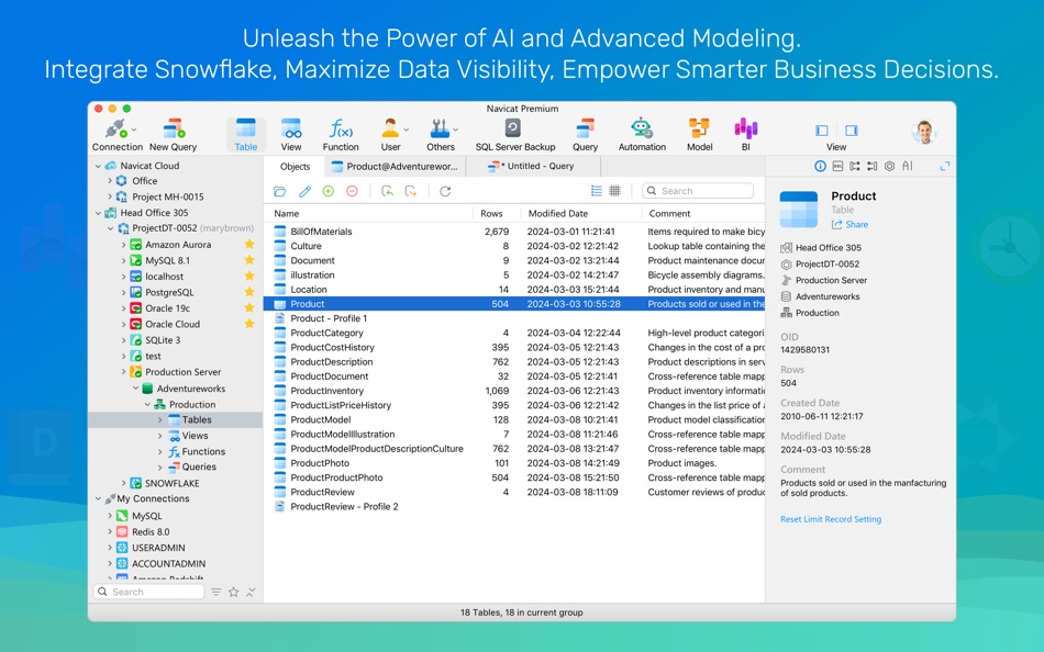 #1. Navicat Premium 17 (macOS) 来自: PremiumSoft CyberTech Ltd.