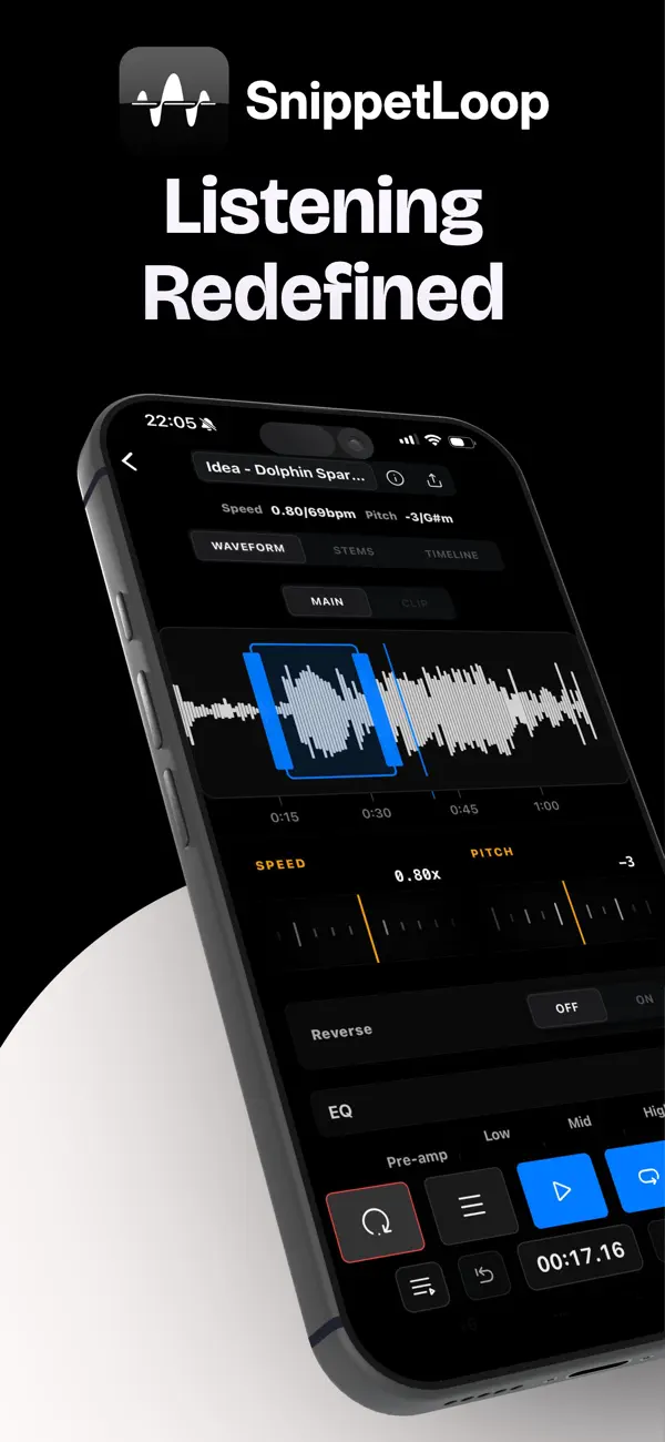 Screenshot #1 pour SnippetLoop - Sound Editor