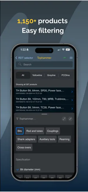 Epiroc Tool Selector screenshot 3