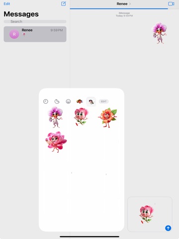 Dancing Flower Stickers iPad screenshot