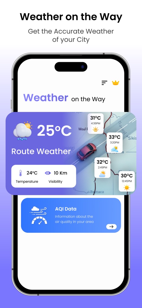 Weather Check On Route - Weather App | MWM