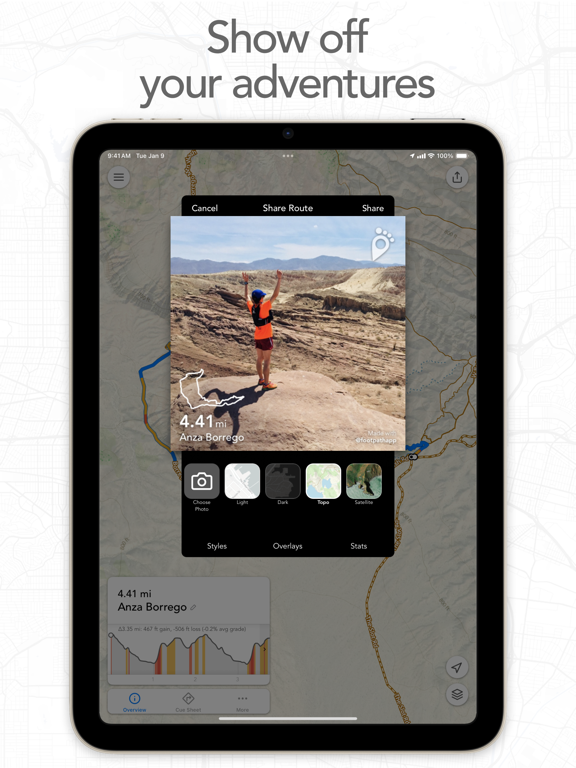 Footpath Route Planner iPad screenshot 7 - Navigation app