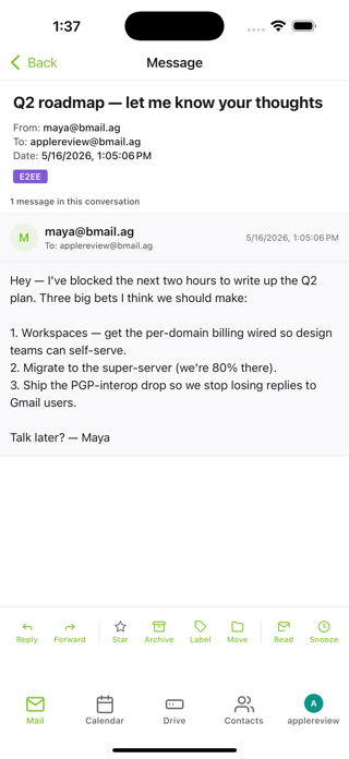 Bmail — Encrypted Email Screenshot 2 of 6