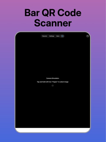 Barcode Reader-quickscan iPad screenshot