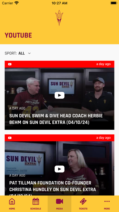 Sun Devil Athletics Gameday Screenshot