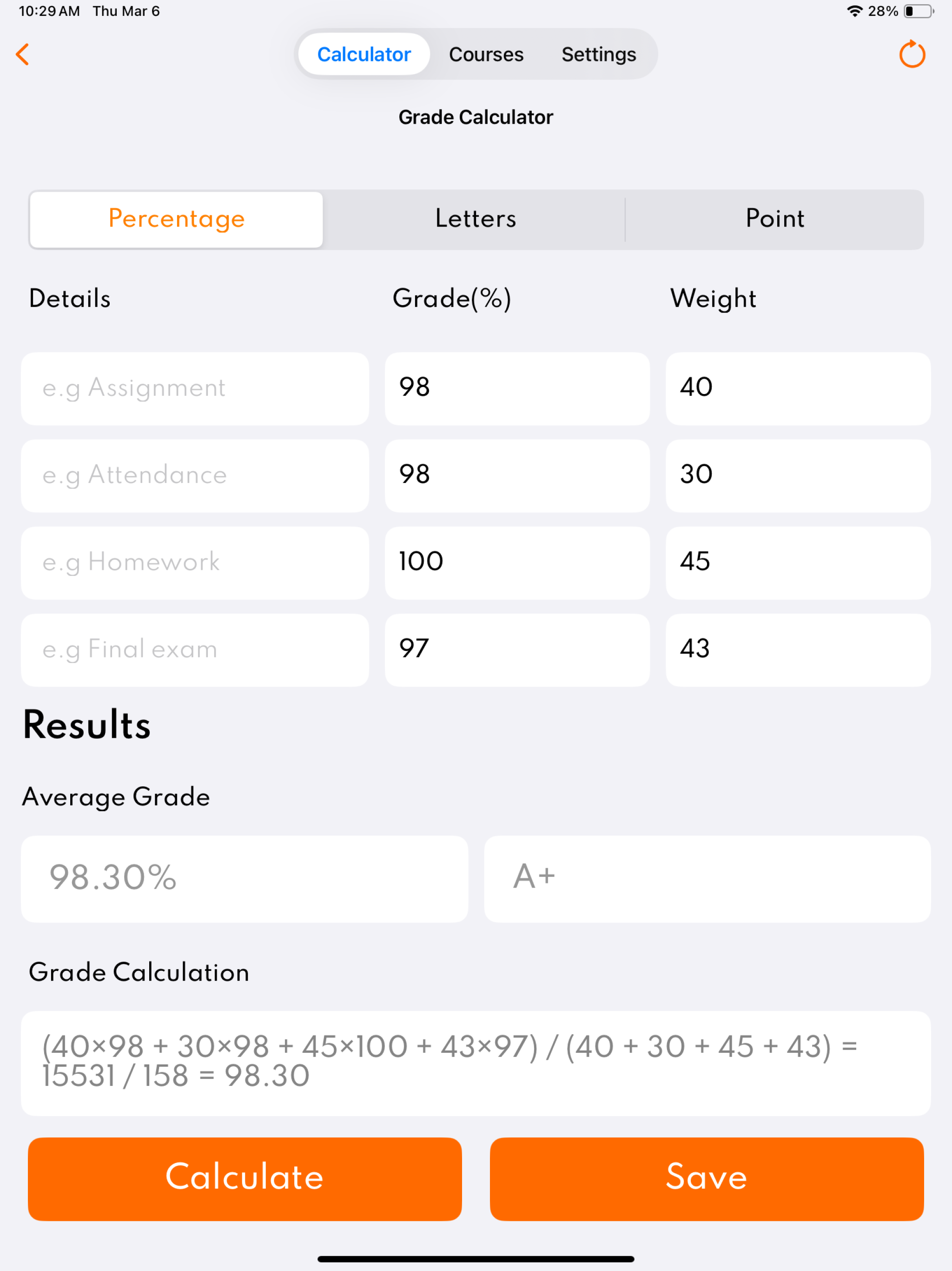 GPA Calculator & Grade Tracker