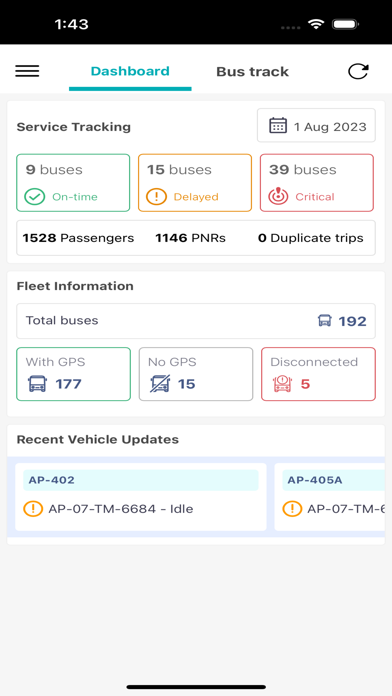 Trackingo Operator Screenshot