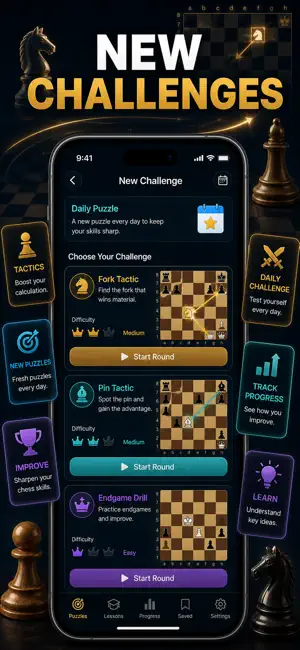 Chess Puzzles: Daily Tactics screenshot 2