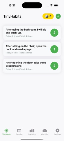 TinyHabit-Easy to keep Screenshot 1 of 10