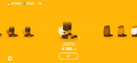 Big Hunter - Hier sehen Spieler eine Vielfalt an Fußbekleidungsoptionen, darunter der hervorstechende "Legendary Jumping Foot", die zur Verbesserung der Fähigkeiten des Jägers dienen.